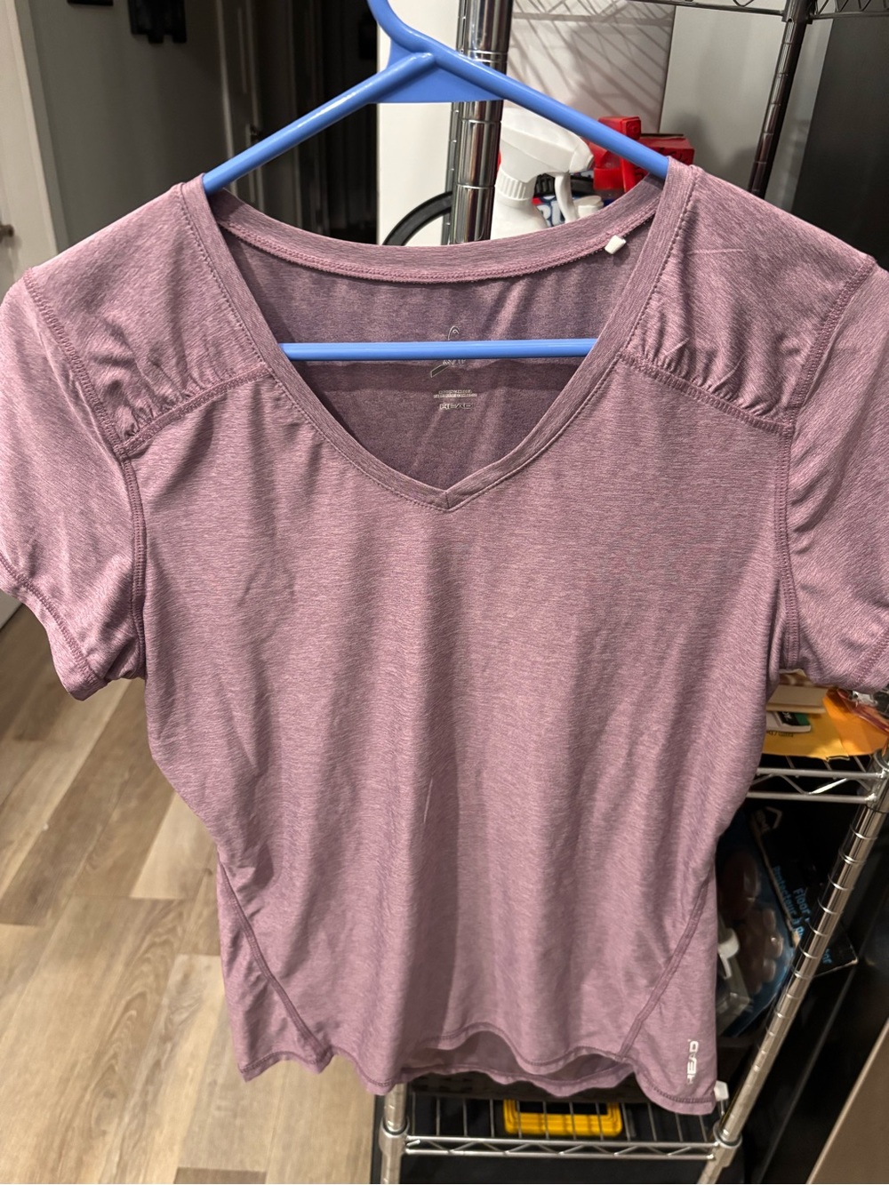Head Mauve V-Neck Short Sleeve Tee